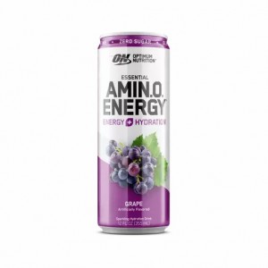 Optimum Nutrition ESSENTIAL AMIN.O. ENERGY+ Electrolytes Sparkling Grape 355ml * 12 Cans (12 Servings) Philippines | 27041-BMHY