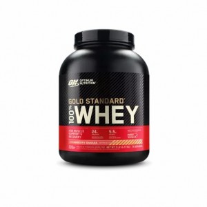 Optimum Nutrition GOLD STANDARD 100% WHEY™ Strawberry Banana 5 lb (75 Servings) Philippines | 48301-YPFT