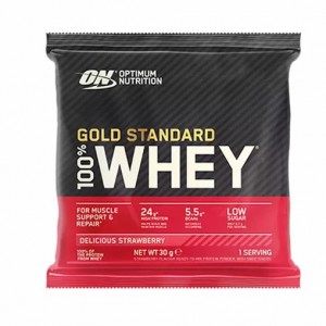 Optimum Nutrition Gold Standard 100% Whey Powder Sachets Delicious Strawberry 1 sachet (30 grams) Philippines | 90786-XEOT