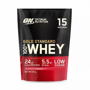 Optimum Nutrition Gold Standard 100% Whey Protein Powder Delicious Strawberry 450 grams (15 Servings) Philippines | 82406-NPLV