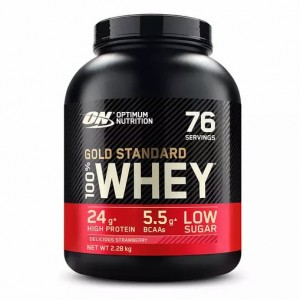 Optimum Nutrition Gold Standard 100% Whey Protein Powder Delicious Strawberry 2.28 kg (76 Servings) Philippines | 20945-ZBCU