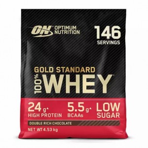 Optimum Nutrition Gold Standard 100% Whey Protein Powder Double Rich Chocolate 4.53 kg (146 Servings) Philippines | 46527-DMBC