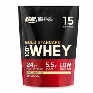 Optimum Nutrition Gold Standard 100% Whey Protein Powder Vanilla Ice Cream 450 grams (15 Shakes) Philippines | 95320-UYTW