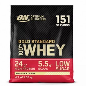 Optimum Nutrition Gold Standard 100% Whey Protein Powder Vanilla Ice Cream 4.53 kg (151 Servings) Philippines | 76924-ARJY