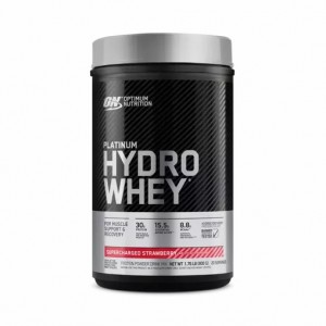 Optimum Nutrition PLATINUM HYDROWHEY™ Supercharged Strawberry 1.76 lb (20 Servings) Philippines | 67950-SRBG