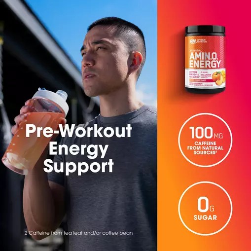 Optimum Nutrition ESSENTIAL AMIN.O. ENERGY® *new* Peach Mango Tango - Notify Me 0.6 lb - Notify me Philippines | 90326-RXKM