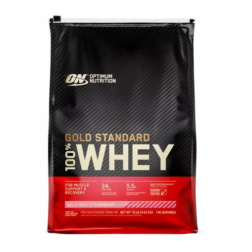 Optimum Nutrition GOLD STANDARD 100% WHEY™ Delicious Strawberry 10 lb (146 Servings) Philippines | 63591-VNDR