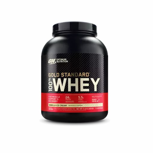 Optimum Nutrition GOLD STANDARD 100% WHEY™ Vanilla Ice Cream 5 lb (73 Servings) Philippines | 83612-VEDU