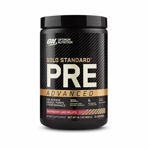 Optimum Nutrition GOLD STANDARD® Pre Advanced Raspberry Lime Mojito 0.88 lb (20 Servings) Philippines | 41230-LQKI