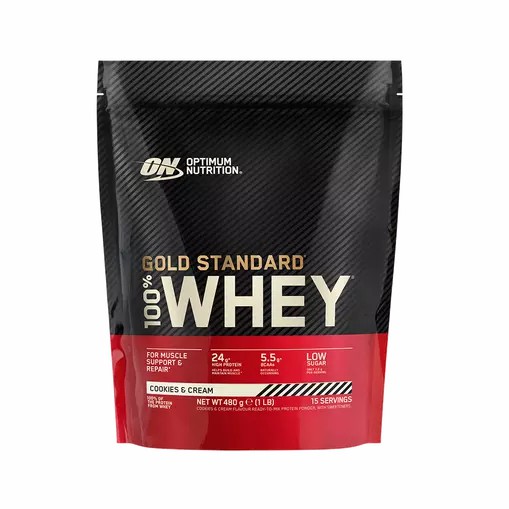 Optimum Nutrition Gold Standard 100% Whey Protein Powder Cookies & Cream 480 grams (15 Servings) Philippines | 04328-YNZR