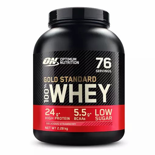 Optimum Nutrition Gold Standard 100% Whey Protein Powder Delicious Strawberry 2.28 kg (76 Servings) Philippines | 20945-ZBCU