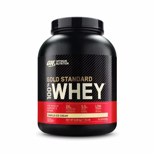 Optimum Nutrition Gold Standard 100% Whey Protein Powder Vanilla Ice Cream 2.28 kg (76 Servings) Philippines | 05629-QNYB