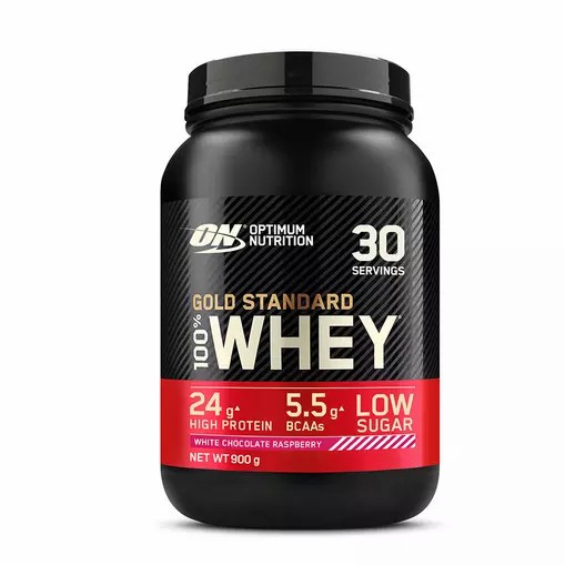 Optimum Nutrition Gold Standard 100% Whey Protein Powder White Chocolate Raspberry 900 grams (30 Servings) Philippines | 58097-UBSM