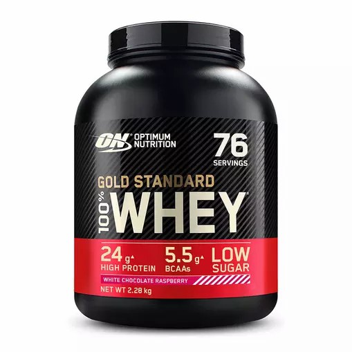 Optimum Nutrition Gold Standard 100% Whey Protein Powder White Chocolate Raspberry 2.28 kg (76 Servings) Philippines | 32057-NTOA