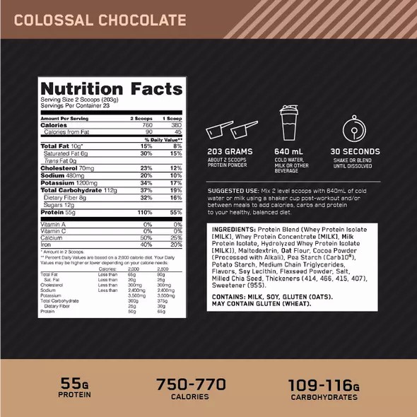 Optimum Nutrition Gold Standard Gainer Chocolate 4.67kg Philippines | 54902-NBCX