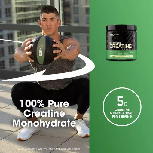 Optimum Nutrition Micronized Creatine Powder Unflavored 0.66 lb (60 Servings) Philippines | 80312-ZKCS