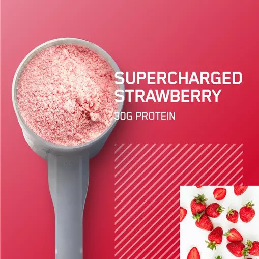 Optimum Nutrition PLATINUM HYDROWHEY™ Supercharged Strawberry 1.76 lb (20 Servings) Philippines | 67950-SRBG