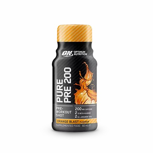 Optimum Nutrition Pure Pre 200 Pre-Workout Shot Orange 60ml (12 shots) Philippines | 93412-MRHZ