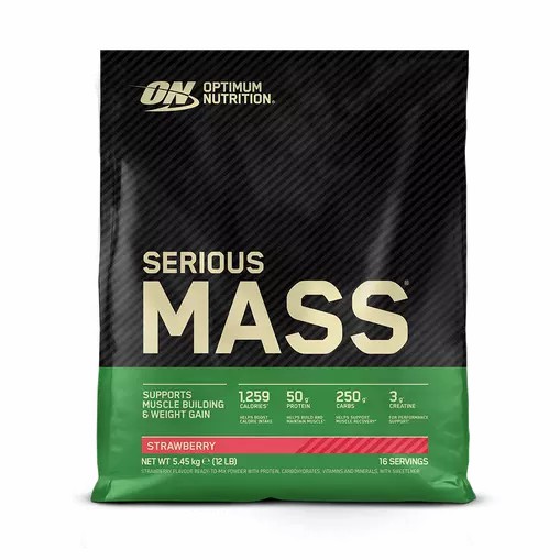 Optimum Nutrition Serious Mass Strawberry 5.45 kg (16 Servings) Philippines | 68015-WDRM